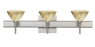 Buy satin-nickel-with-mocha-2-875-x-5-x-5-glass Domi Sconce by Besa