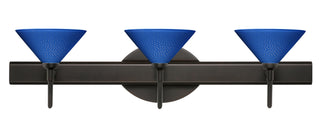 Buy bronze-with-blue-starpoint-2-5-x-5-5-x-5-5-glass Kona Sconce by Besa