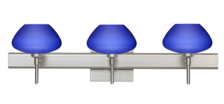 Buy satin-nickel-with-blue-matte-3-125-x-5-375-x-5-375-glass Peri Sconce by Besa
