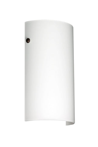 Buy bronze-with-opal-matte-11-75-x-7-x-3-5-glass Tamburo Sconce by Besa