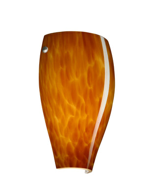 Buy polished-nickel-with-amber-cloud-11-x-7-375-x-3-625-glass Chelsea Sconce by Besa