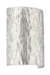 Satin Nickel with Stone Silver Foil 9.875``x 7.875``x 4`` Glass