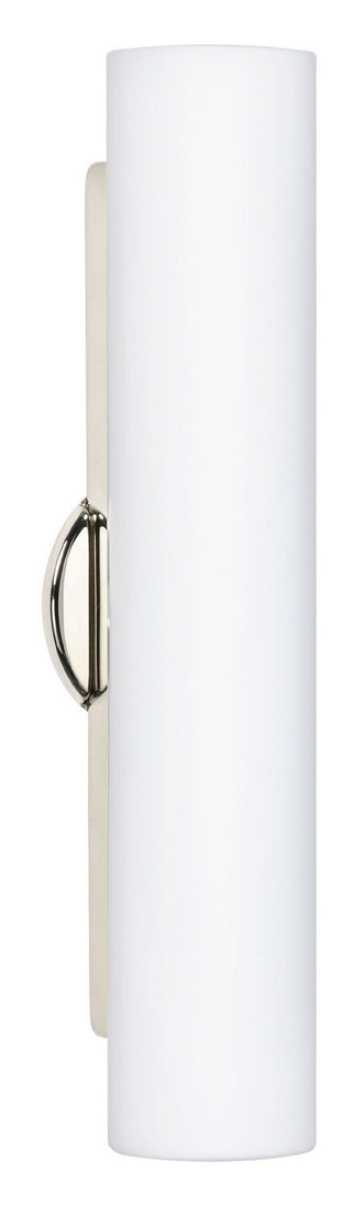 Buy polished-nickel-with-opal-matte-19-75-x-3-75-x-3-5-glass Baaz Sconce by Besa