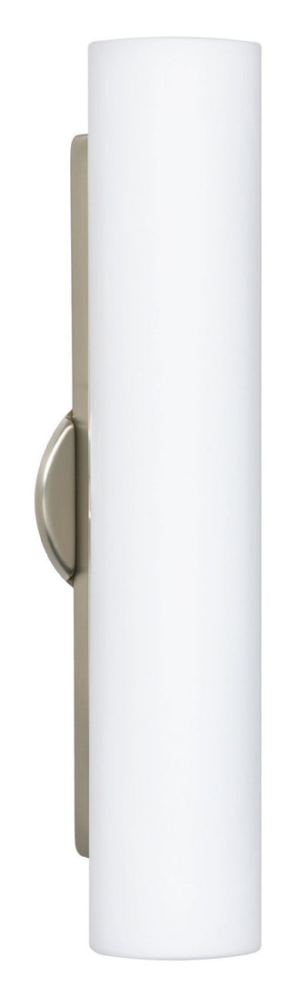 Buy satin-nickel-with-opal-matte-19-75-x-3-75-x-3-5-glass Baaz Sconce by Besa