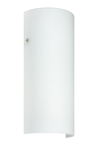 Buy polished-nickel-with-white-13-75-x-6-125-x-3-375-glass-and-white-shade Torre Sconce by Besa