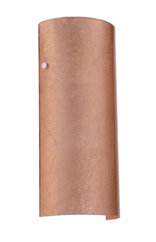 Buy white-with-copper-foil-13-75-x-6-125-x-3-375-glass Torre Sconce by Besa