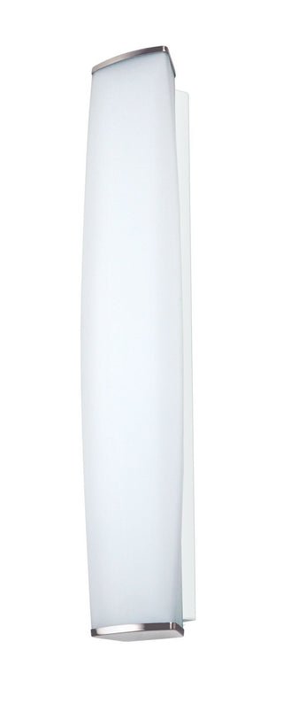 Buy satin-nickel-with-satin-white-26-x-4-75-x-3-25-glass Miranda Sconce by Besa