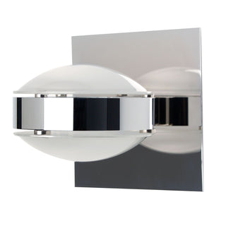 Buy chrome-with-frost-frost-1-x-3-5-x-3-5-glass Optos Sconce by Besa