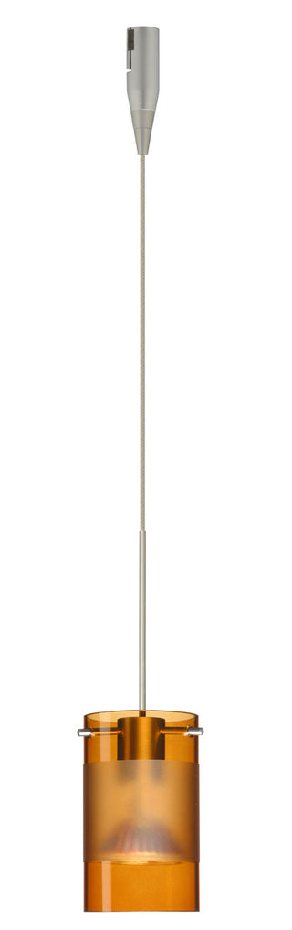 Buy satin-nickel-with-armagnac-frost-4-x-2-375-x-2-375-glass Scope Pendant by Besa