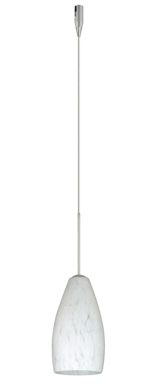 Buy satin-nickel-with-carrera-7-5-x-4-x-4-glass Karli Pendant by Besa