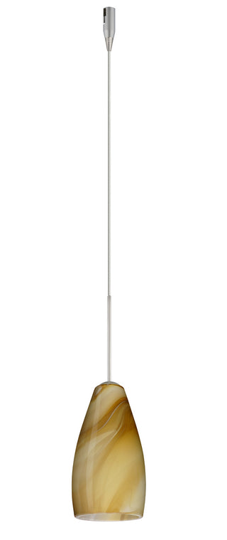 Buy satin-nickel-with-honey-7-5-x-4-x-4-glass Karli Pendant by Besa