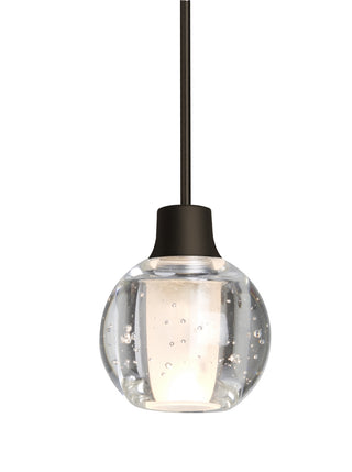 Buy bronze-with-clear-bubble3-x3-15-x3-15-glass-and-clear-shade Boca Pendant by Besa