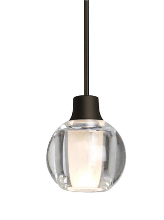 Buy bronze-with-clear3-x3-15-x3-15-glass-and-clear-shade Boca Pendant by Besa