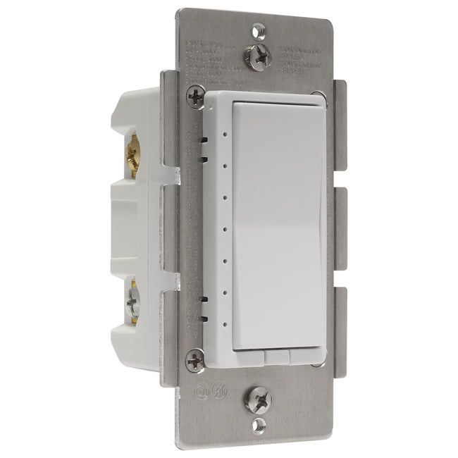 Satco IOT Z-Wave In-Wall Dimmer, White, alternate view [Satco-86-103|CUSTOM|2]
