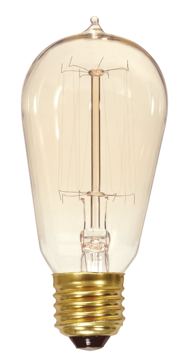 Antique 60 Watt E26 ST19 120.00V Incandescent 2700k Light Bulb by Satco