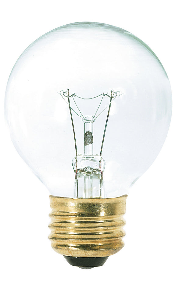Globe 25 Watt E26 G18.5 120V Incandescent 2700k Light Bulb by Satco