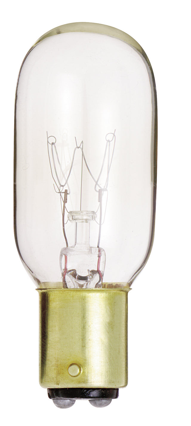 Tubular 15 Watt BA15d T7 130.00V Incandescent 2700k Light Bulb by Satco