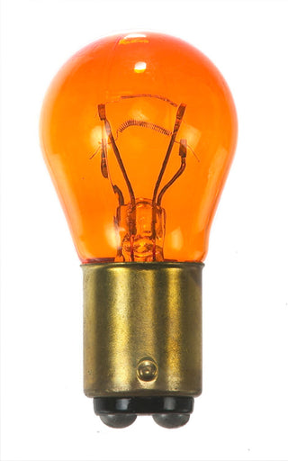 Buy transparent-amber-with-transparent-amber-glass Globe 26 Watt BA15d S8 12.80V Incandescent Light Bulb by Satco