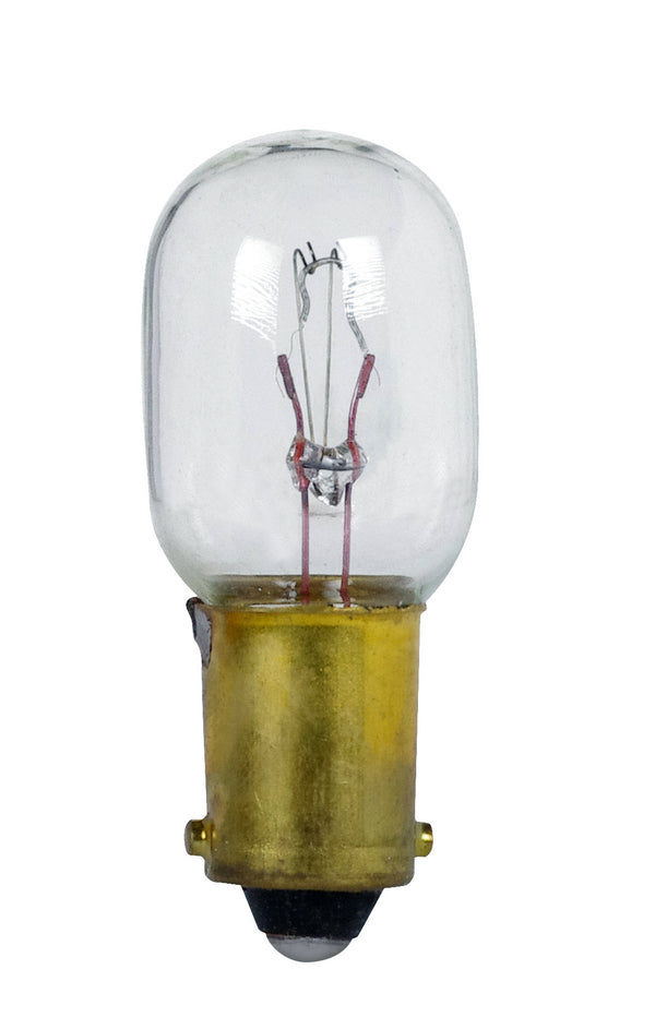 Tubular 8 Watt BA9s T4.5 28V Incandescent Light Bulb by Satco