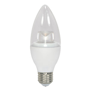 Tubular 4 Watt E26 B11 120.00V LED 3000k Light Bulb by Satco