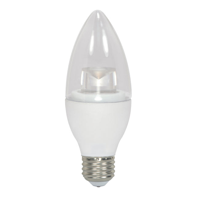 Tubular 4 Watt E26 B11 120.00V LED 3000k Light Bulb by Satco