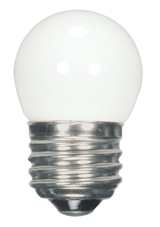 Buy coated-white-with-coated-white-glass Globe 1 Watt E26 S11 120.00V LED 2700k Light Bulb by Satco