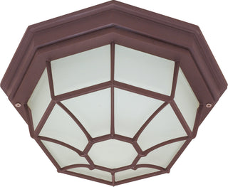 Buy old-bronze-with-frosted-white-glass Outdoor (Wet) Flush Mount Light by Nuvo Lighting