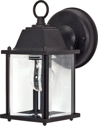 Buy textured-black-with-clear-beveled-glass Outdoor (Wet) Wall Lantern by Nuvo Lighting