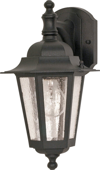Buy textured-black-with-clear-seeded-glass Cornerstone Outdoor (Wet) Wall Lantern by Nuvo Lighting