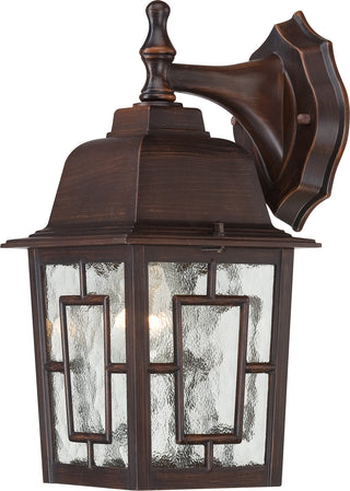 Buy rustic-bronze-with-clear-water-glass Banyan Outdoor (Wet) Wall Lantern by Nuvo Lighting