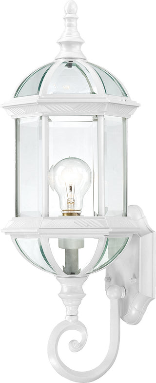 Buy white-with-clear-beveled-glass Boxwood Outdoor (Wet) Wall Lantern by Nuvo Lighting