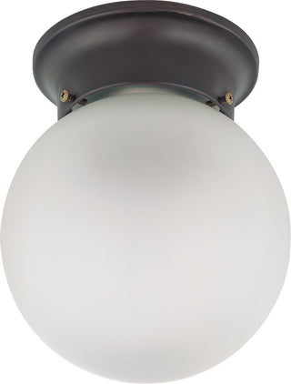 Buy mahogany-bronze-with-frost-glass Outdoor (Damp) Flush Mount Light by Nuvo Lighting