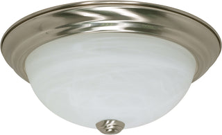 Buy brushed-nickel-with-alabaster-glass Outdoor (Damp) Flush Mount Ceiling Light by Nuvo Lighting