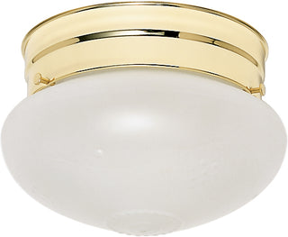 Buy polished-brass-with-frosted-grape-glass Outdoor (Damp) Flush Mount Light by Nuvo Lighting
