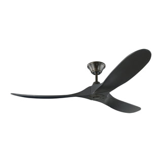 Buy matte-black-and-matte-black-3mavr60bkbk 3-Blade Maverick Ceiling Fan by Visual Comfort Fan