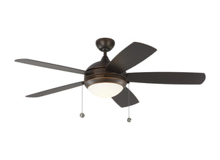 Buy roman-bronze-finish-with-roman-bronze-blades Discus Outdoor (Wet) Ceiling Fan with Light by Generation Lighting