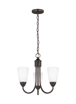 Buy bronze-with-etched-white-inside-glass Seville Outdoor (Damp) Chandelier by Generation Lighting
