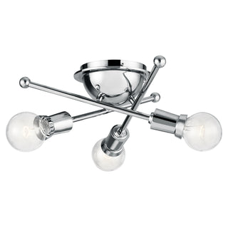Buy chrome Armstrong Flush Mount Ceiling Light by Kichler