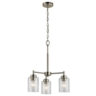 Buy brushed-nickel-with-clear-seeded-glass Winslow Chandelier by Kichler