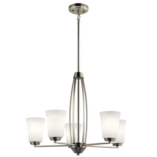 Buy brushed-nickel-with-satin-etched-cased-opal-glass Tao Chandelier by Kichler