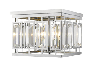 Buy chrome-with-clear-chrome-glass Mersesse Flush Mount Ceiling Light by Z-Lite