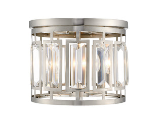 Buy brushed-nickel-with-clear-brushed-nickel-glass Mersesse Flush Mount Light by Z-Lite