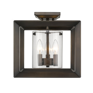 Buy gunmetal-bronze Smyth Semi Flush Mount Light by Golden