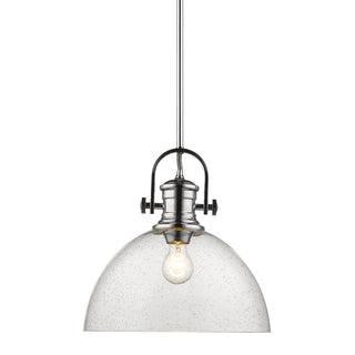 Buy chrome-with-seeded-glass-glass Hines Pendant by Golden
