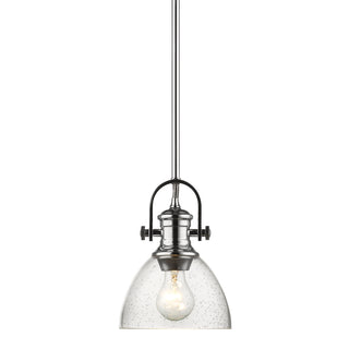 Buy chrome-with-seeded-glass-glass-and-clear-seedy-shade Hines Pendant by Golden