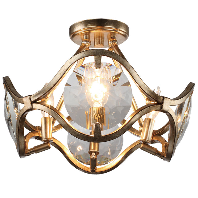 Quincy Outdoor (Damp) Semi Flush Mount Light by Crystorama