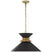 Antique-Burnished Brass with Matte Black Glass