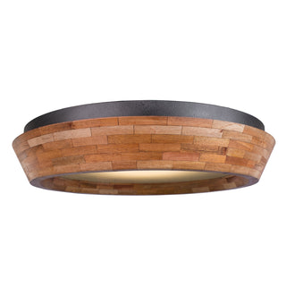 Buy black-iron-and-frosted-shade Lansdale Flush Mount Ceiling Light by Kalco
