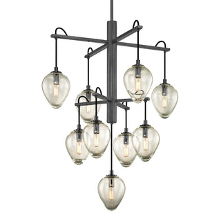 Buy graphite-black-chrome Brixton Chandelier by Troy Lighting