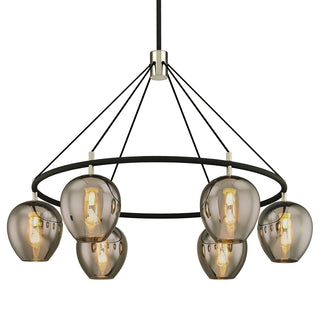 Buy textured-black-polish-nickel Iliad Chandelier by Troy Lighting
